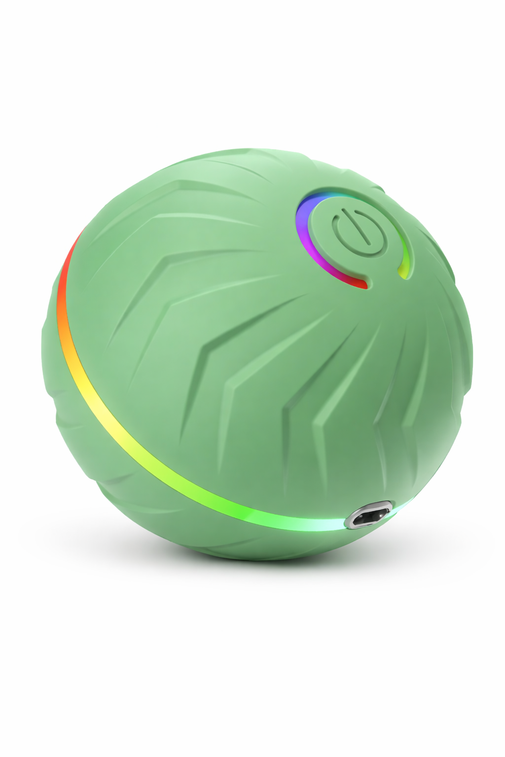 green durable interactive LED light up bouncing ball dog and cat toy