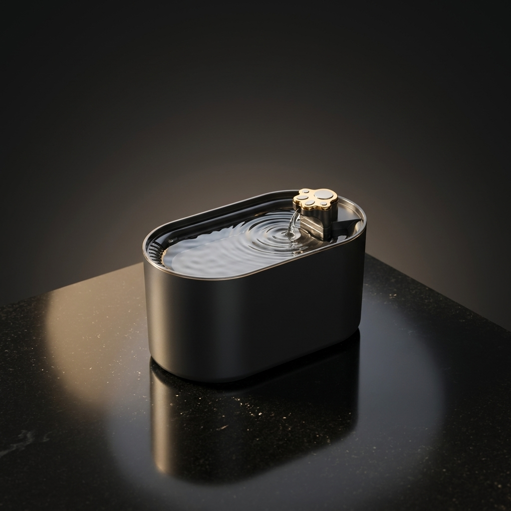 Flow pet fountain triple-layer filtration overview