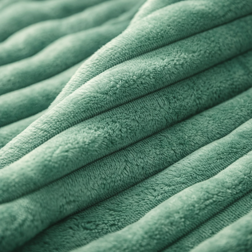sea green plush dog bed with soft textured polyester surface for comfort