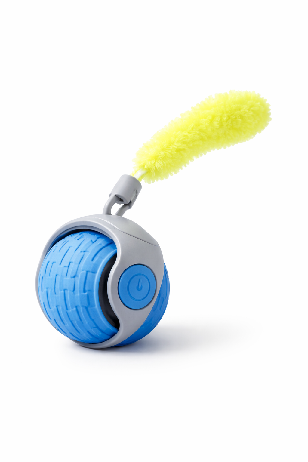 blue interactive rolling cat toy with adjustable speed