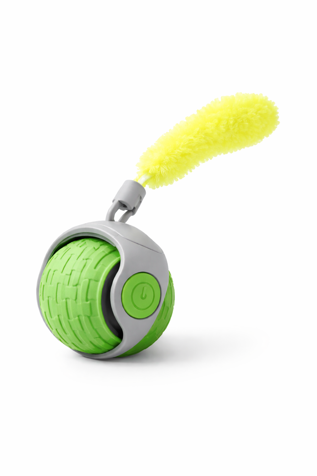 green interactive rolling cat toy with adjustable speed