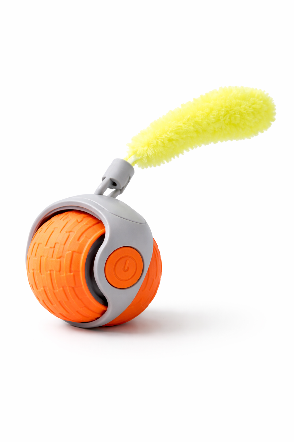 orange interactive rolling cat toy with adjustable speed