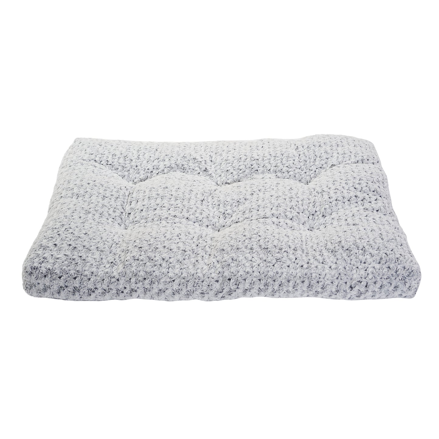 grey washable soft polyester plush dog bed for comfort and support