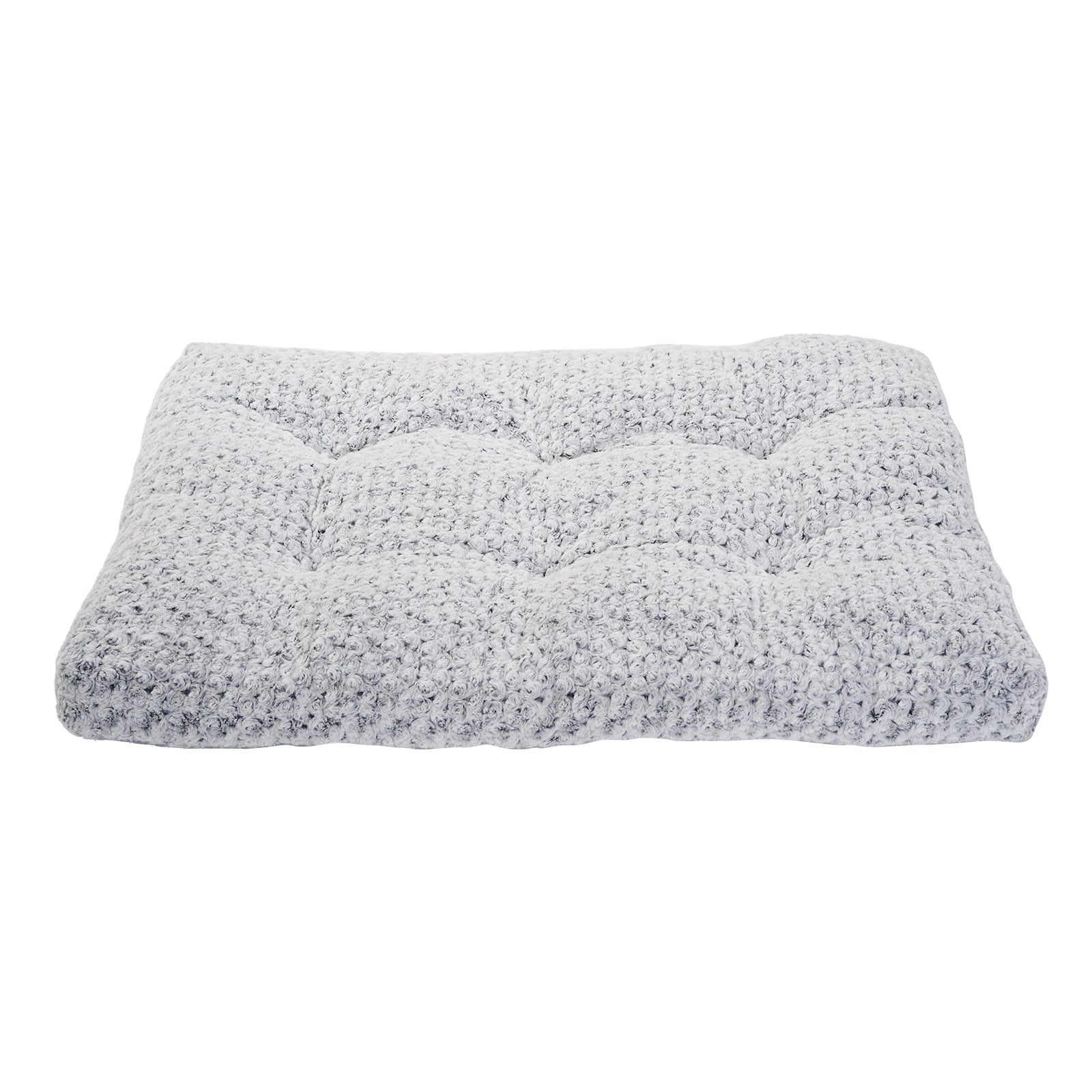 grey washable soft polyester plush dog bed for comfort and support