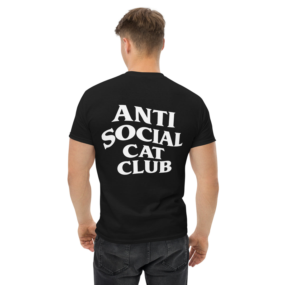 Anti-Social Cat Club Tee – black back