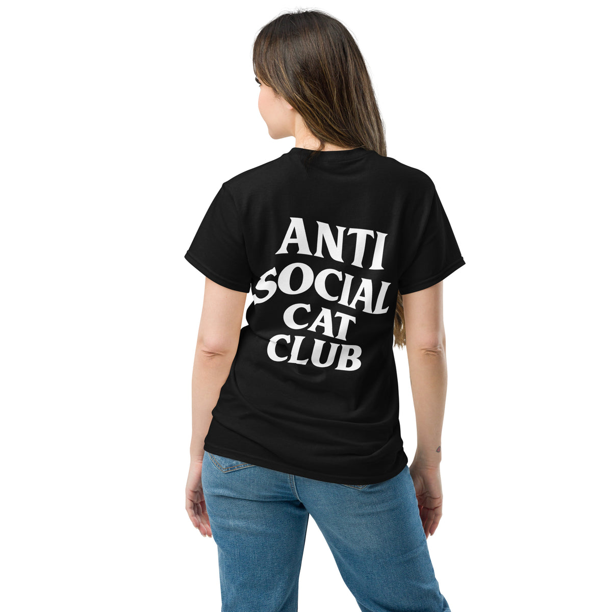 Anti-Social Cat Club Tee – black back