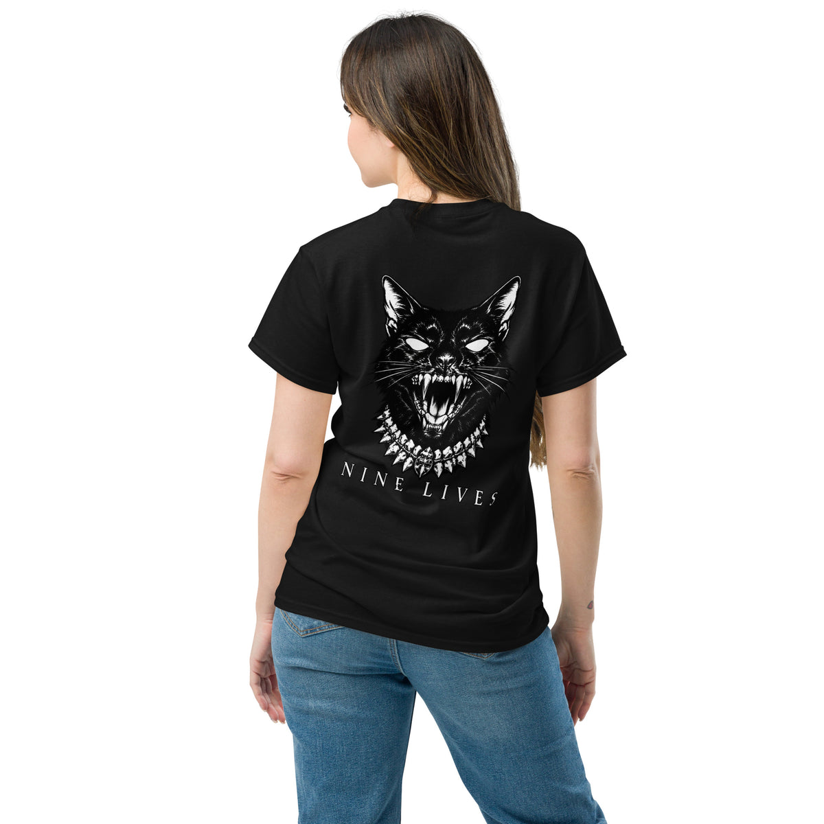Nine Lives After Dark Tee – black back