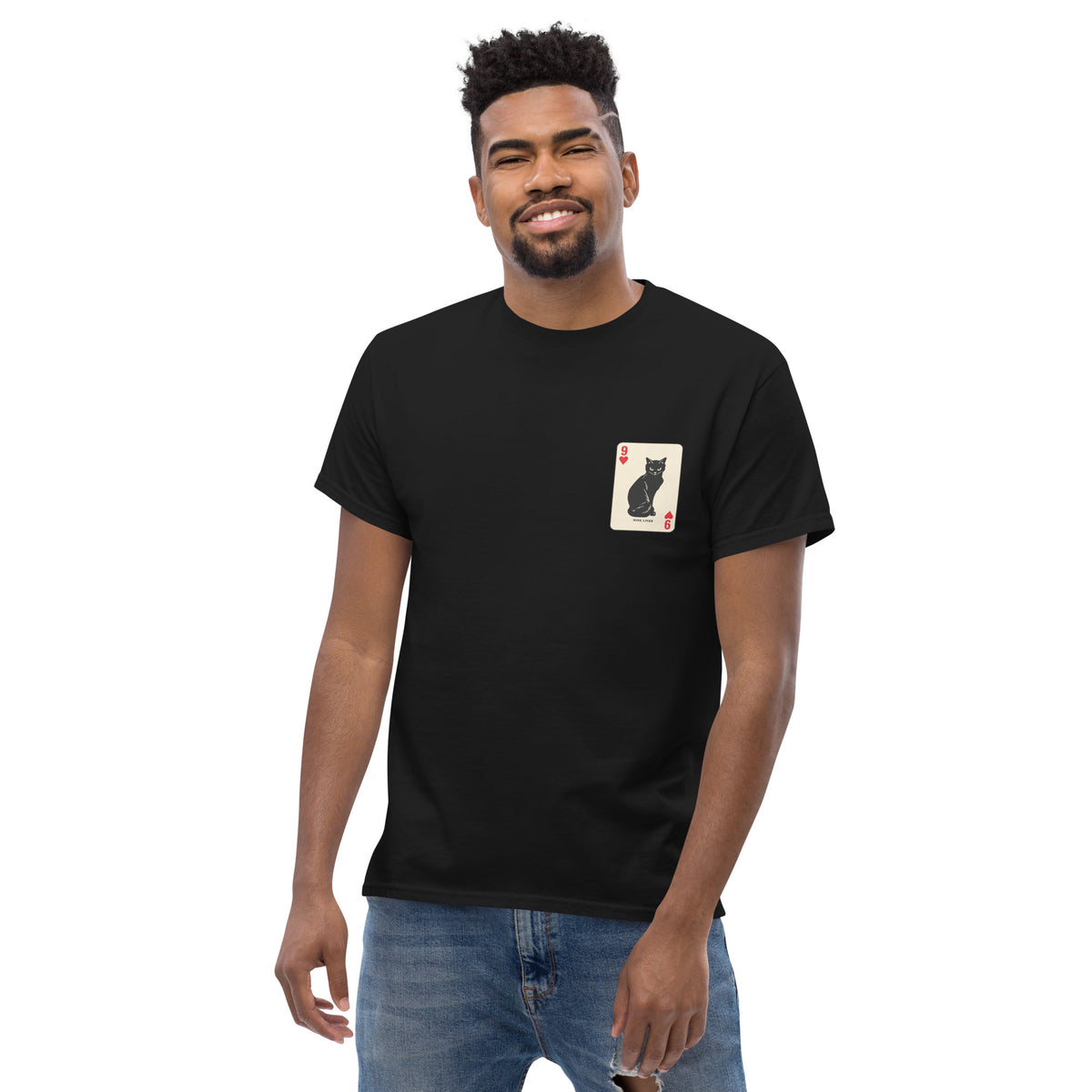 9 Lives Tee – black front alternate