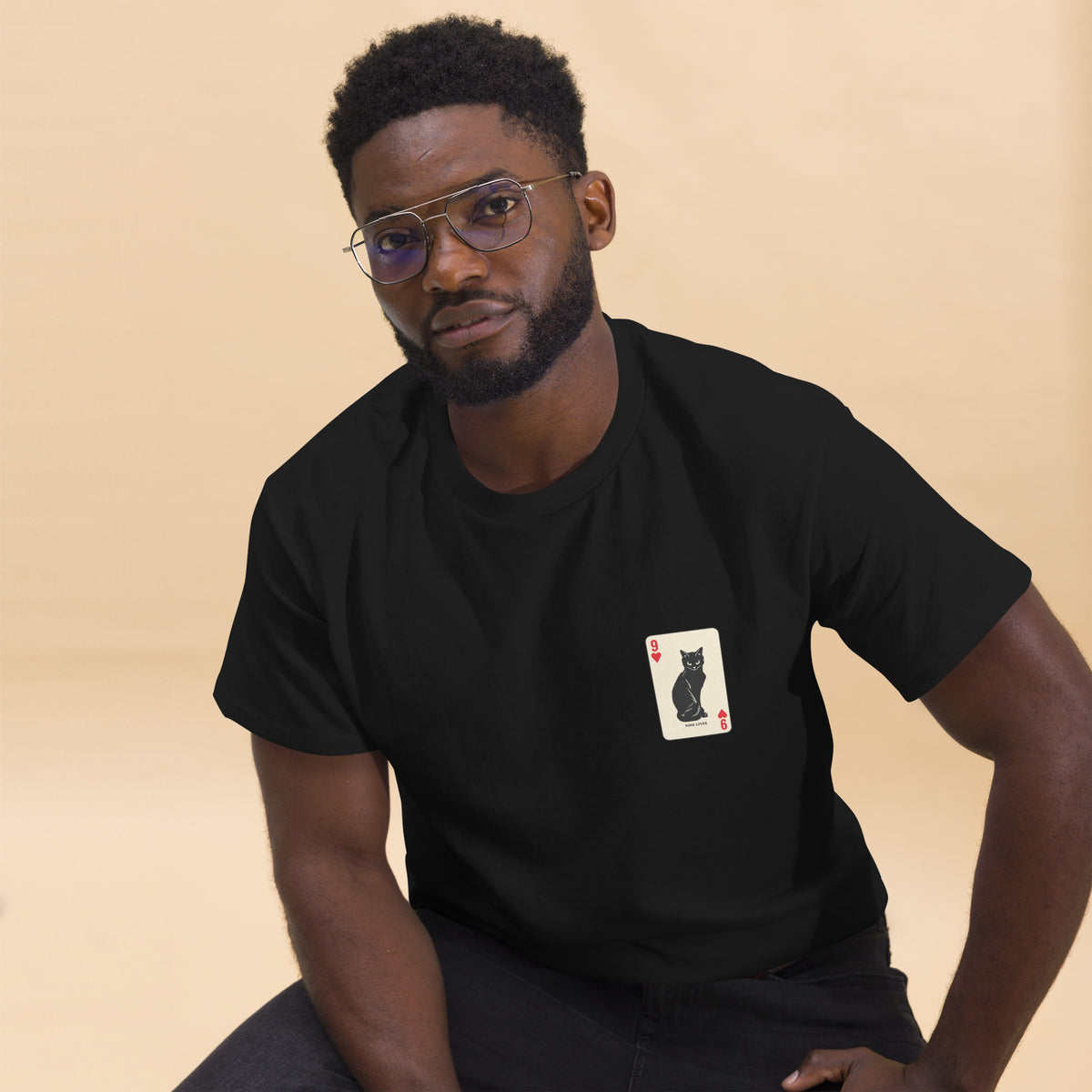 9 Lives Tee – black front alternate