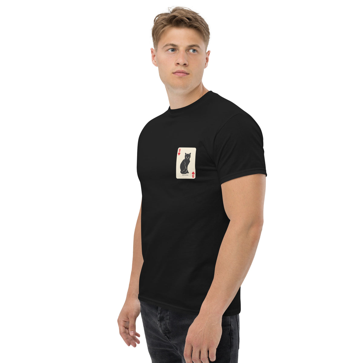 9 Lives Tee – black left front