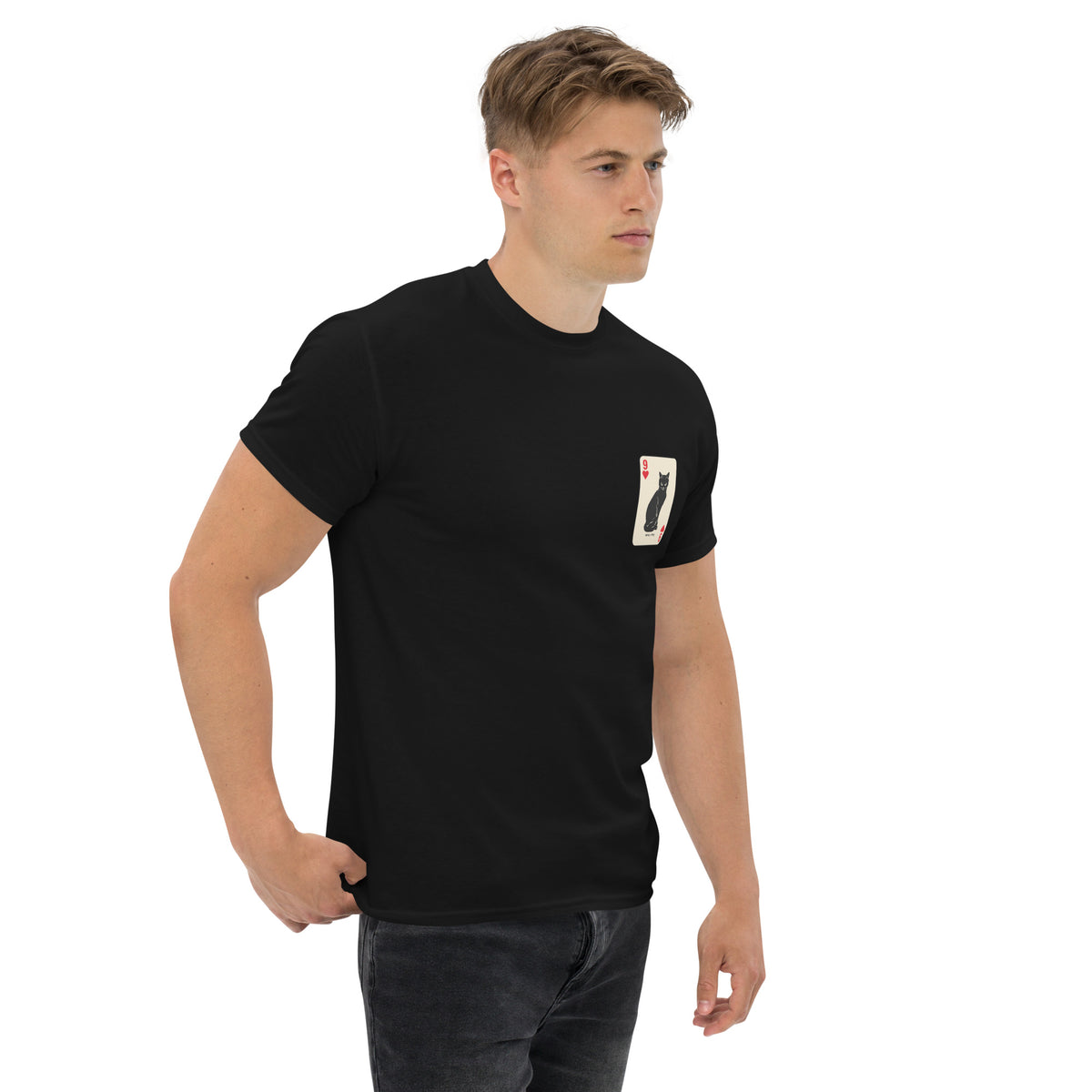 9 Lives Tee – black right front
