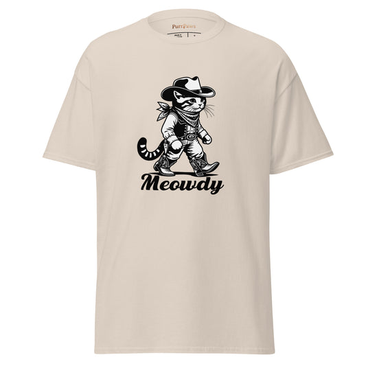 Meowdy Tee – natural front