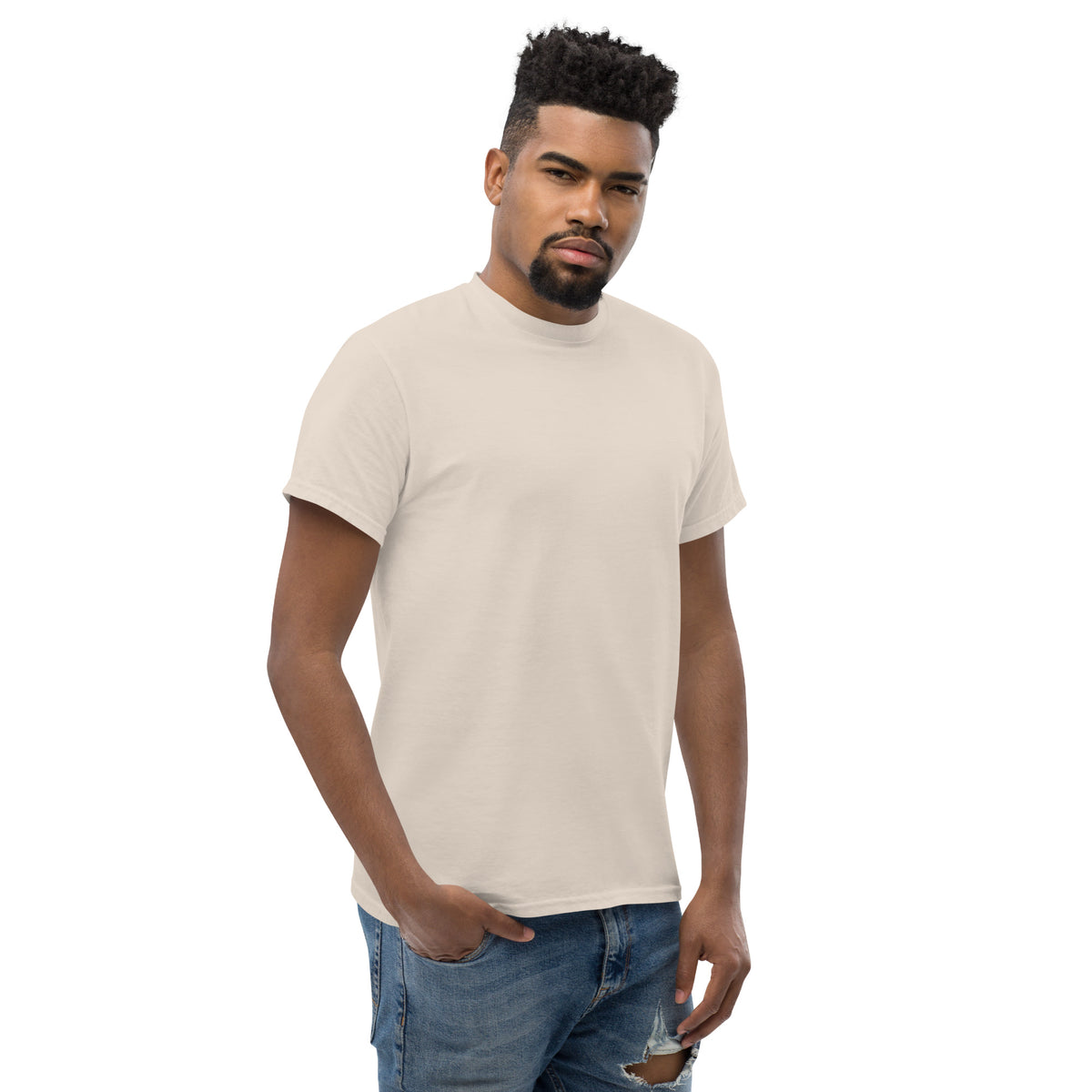 Smoky Night Tee – natural right front