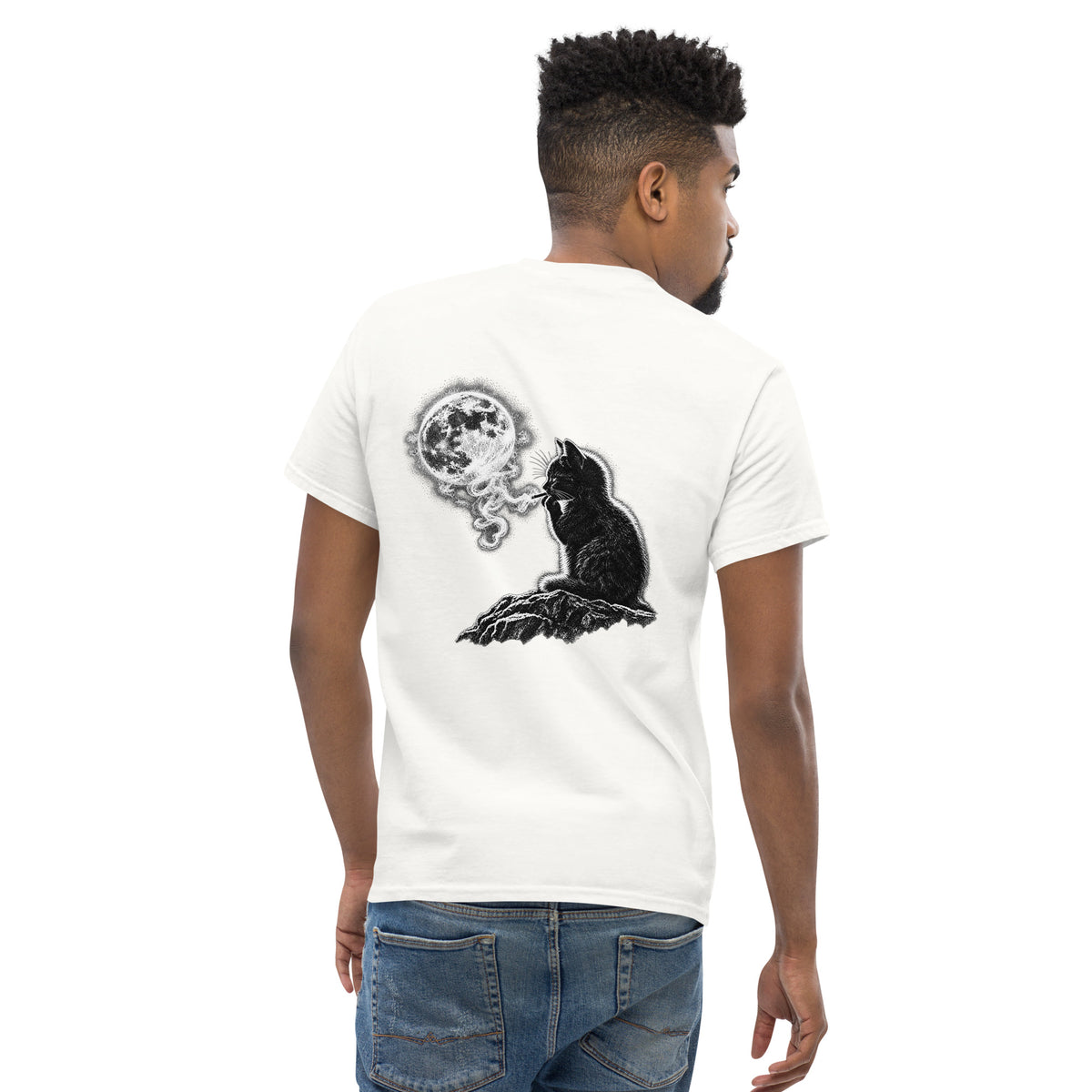 Smoky Night Tee – white back alternate