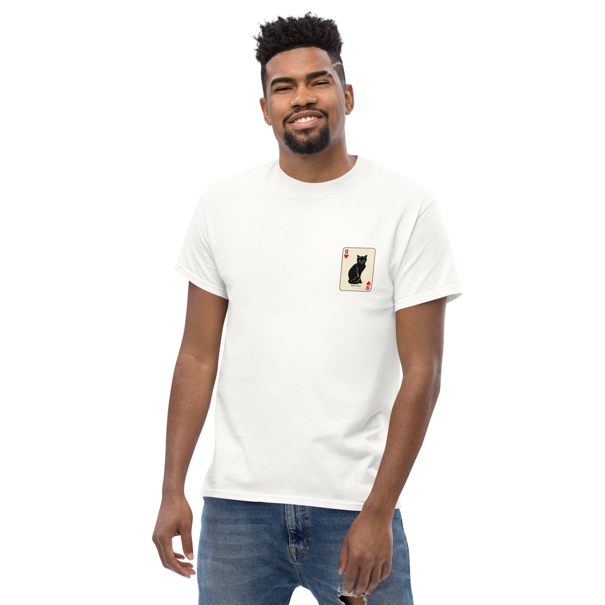 9 Lives Tee – white front alternate