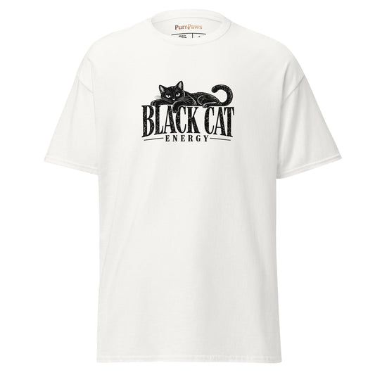 Black Cat Energy Tee – white front