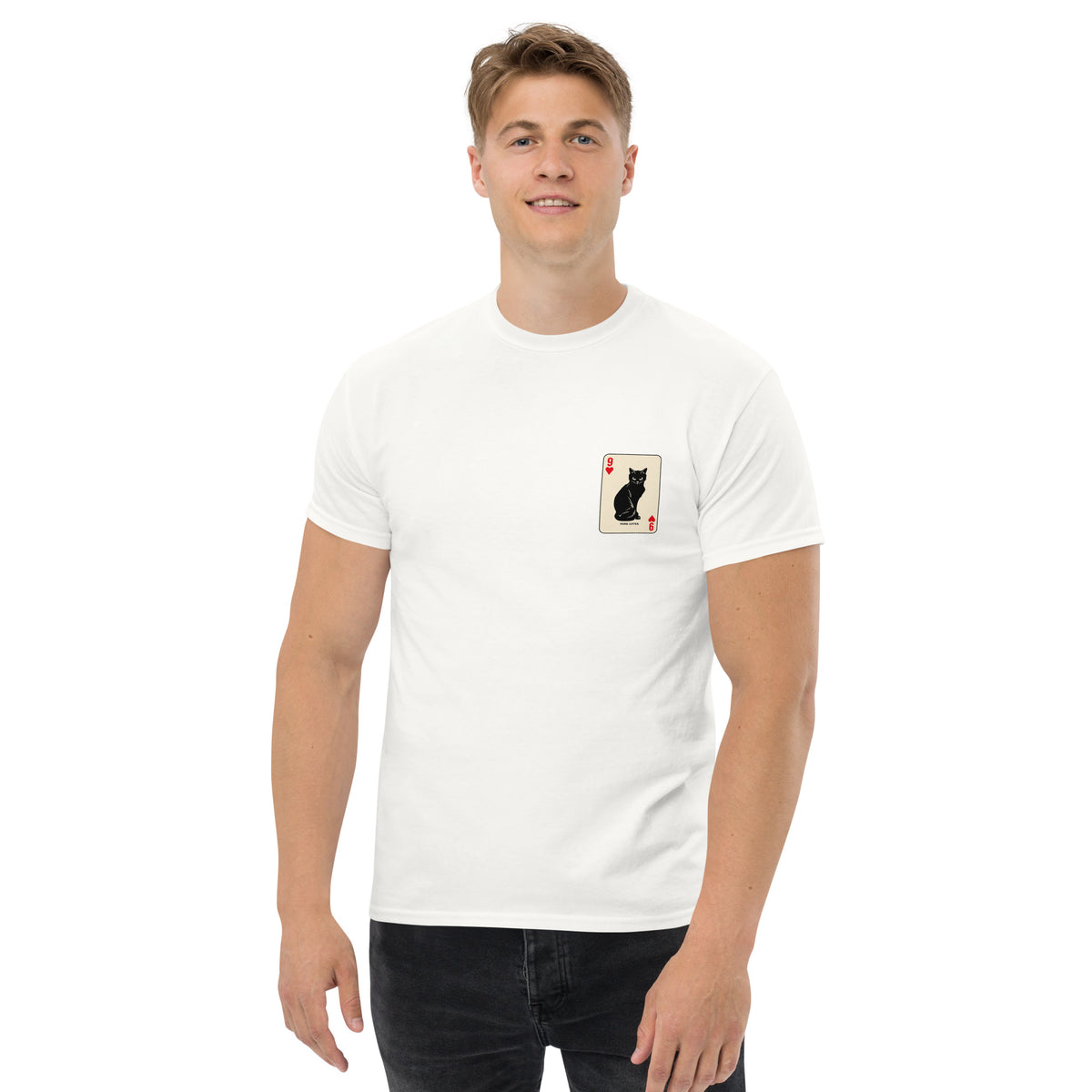 9 Lives Tee – white front