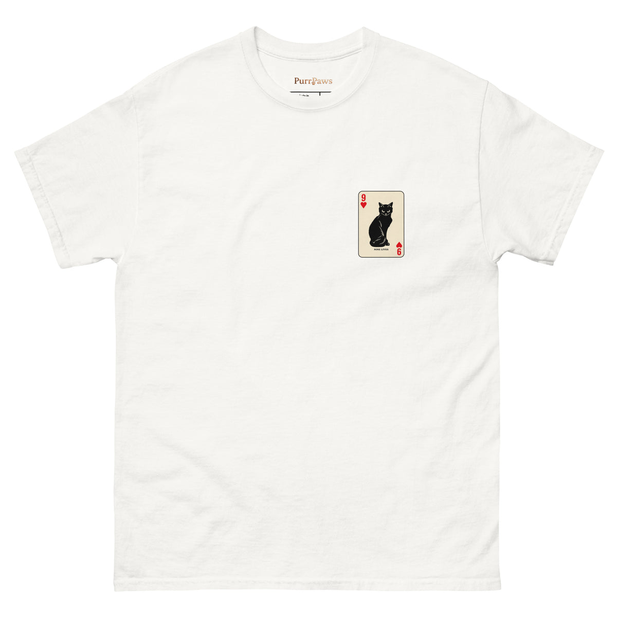 9 Lives Tee – white front